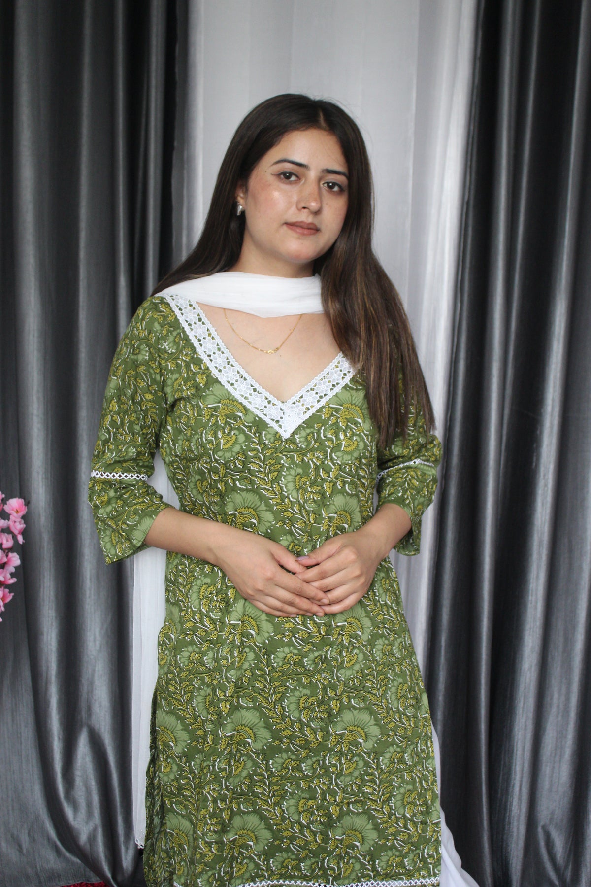 Cotton Breeze Semi salwar Set with dupatta