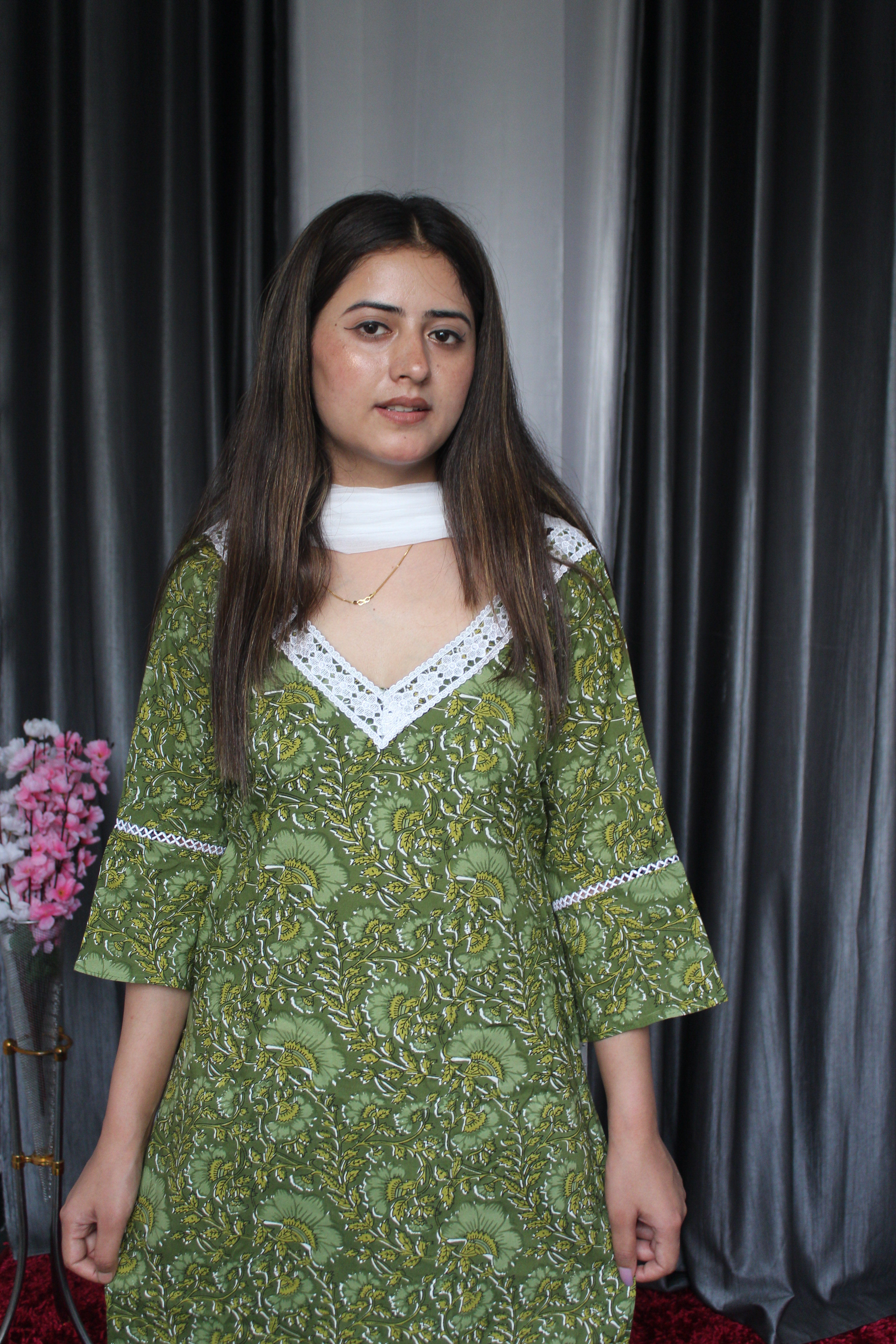 Cotton Breeze Semi salwar Set with dupatta