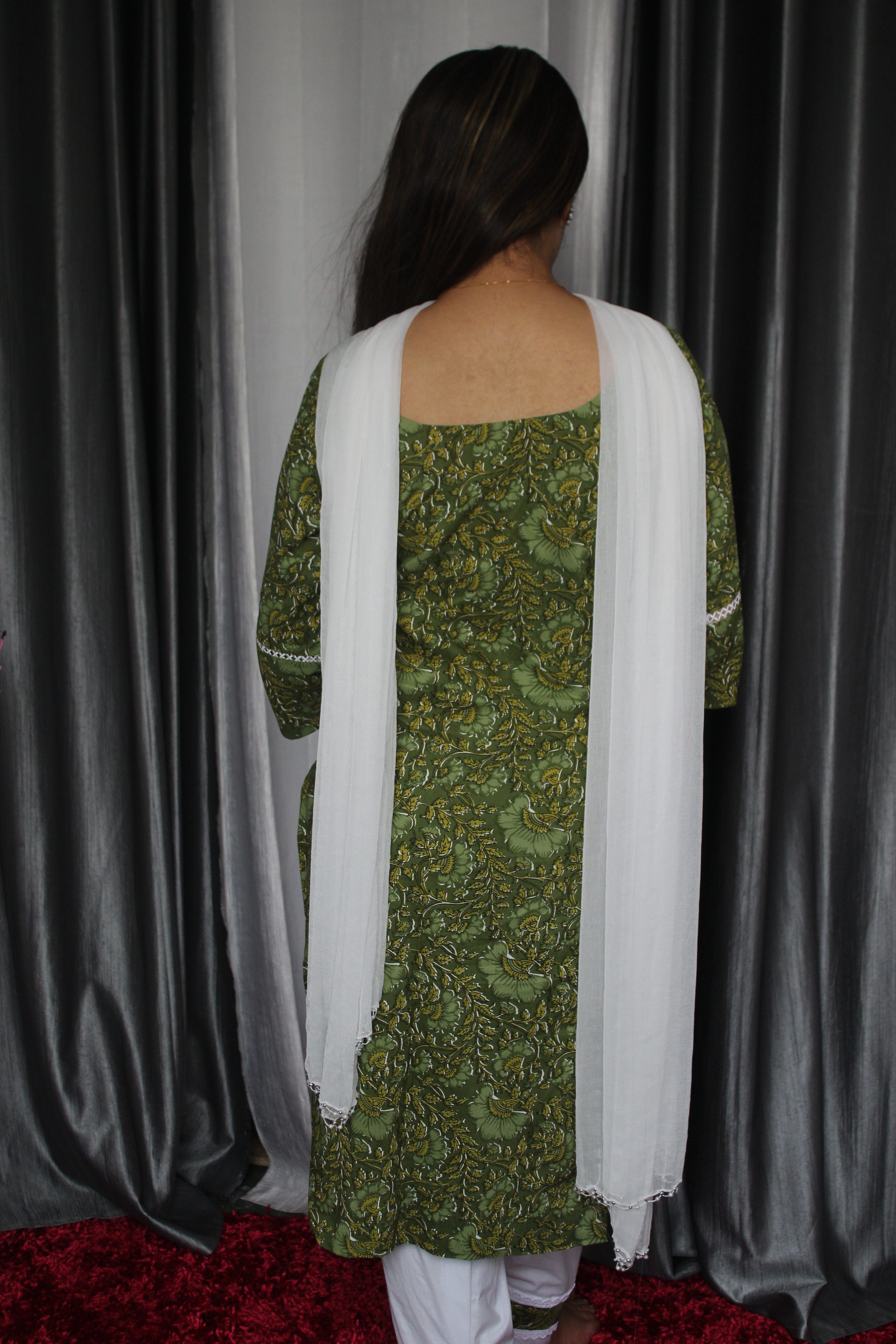 Cotton Breeze Semi salwar Set with dupatta